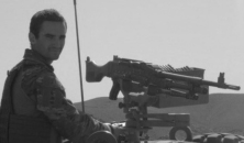 A soldier and gun