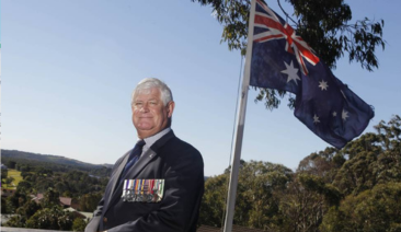 Gary McKay with service medals 