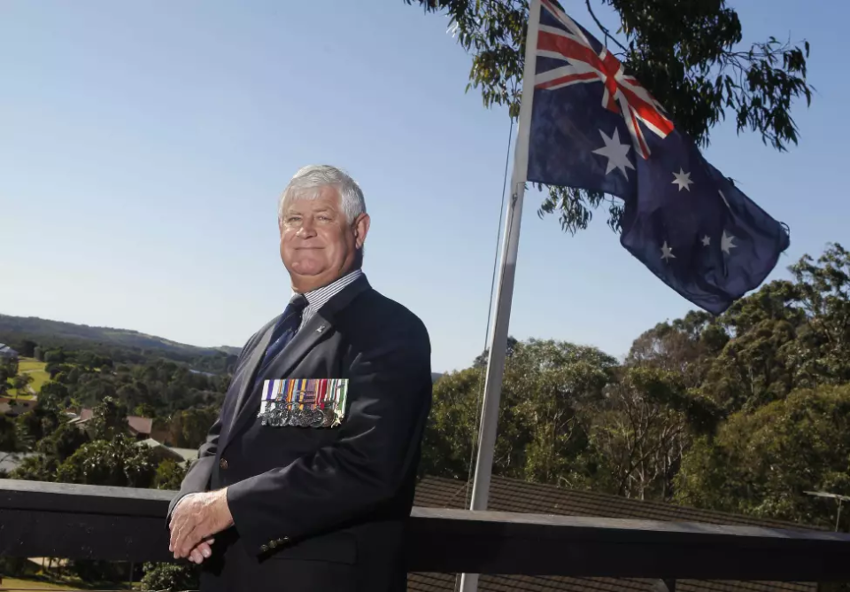 Gary McKay with service medals 