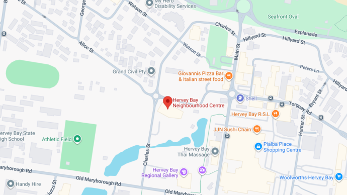 Google map of Harvey Bay