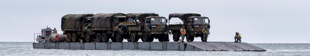 Convoy of supply vehicles