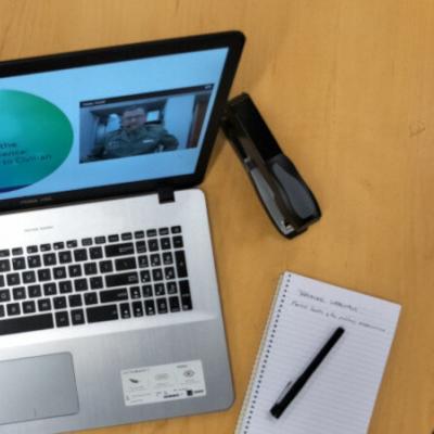 laptop ready for webinar